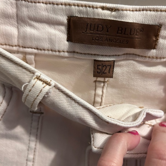 Judy Blue Wide Leg Ecru Crop Women’s size 5/27 - Picture 4 of 7